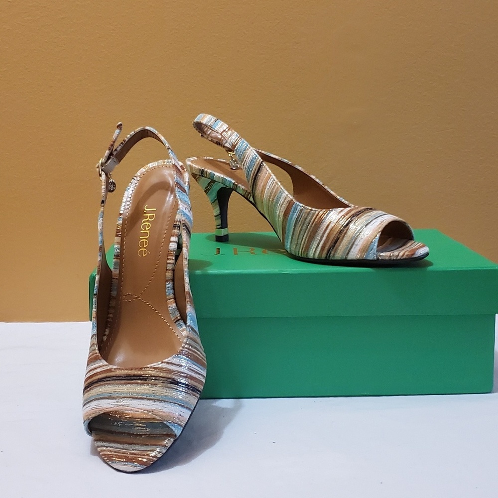 J. Reneé Open Toe Sling Pump - Picture 2 of 5